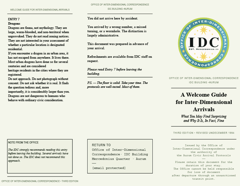 IDC Pamphlet — outside